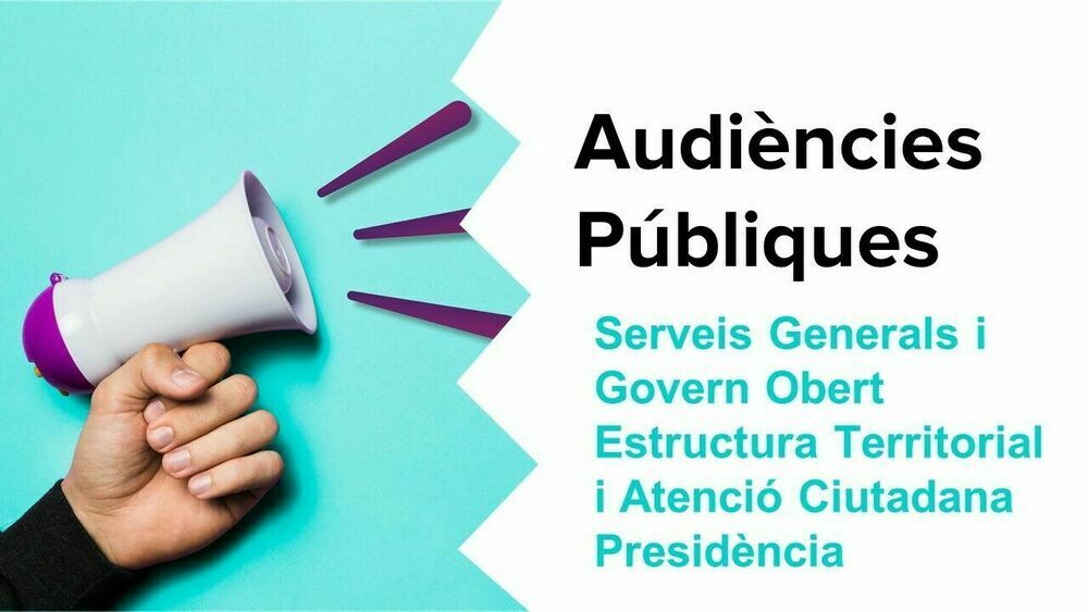Audiència pública de Serveis Generals i Govern Obert, Estructura Territorial i Atenció Ciutadana i Presidència 2021